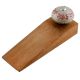 Red Embossed Crackle Ceramic Wooden Door Stopper